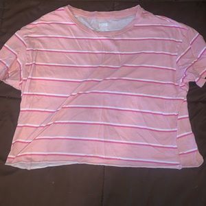 PINK stripped crop top
